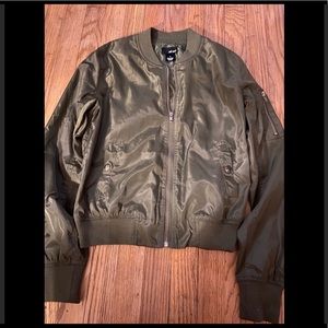 Green bomber jacket